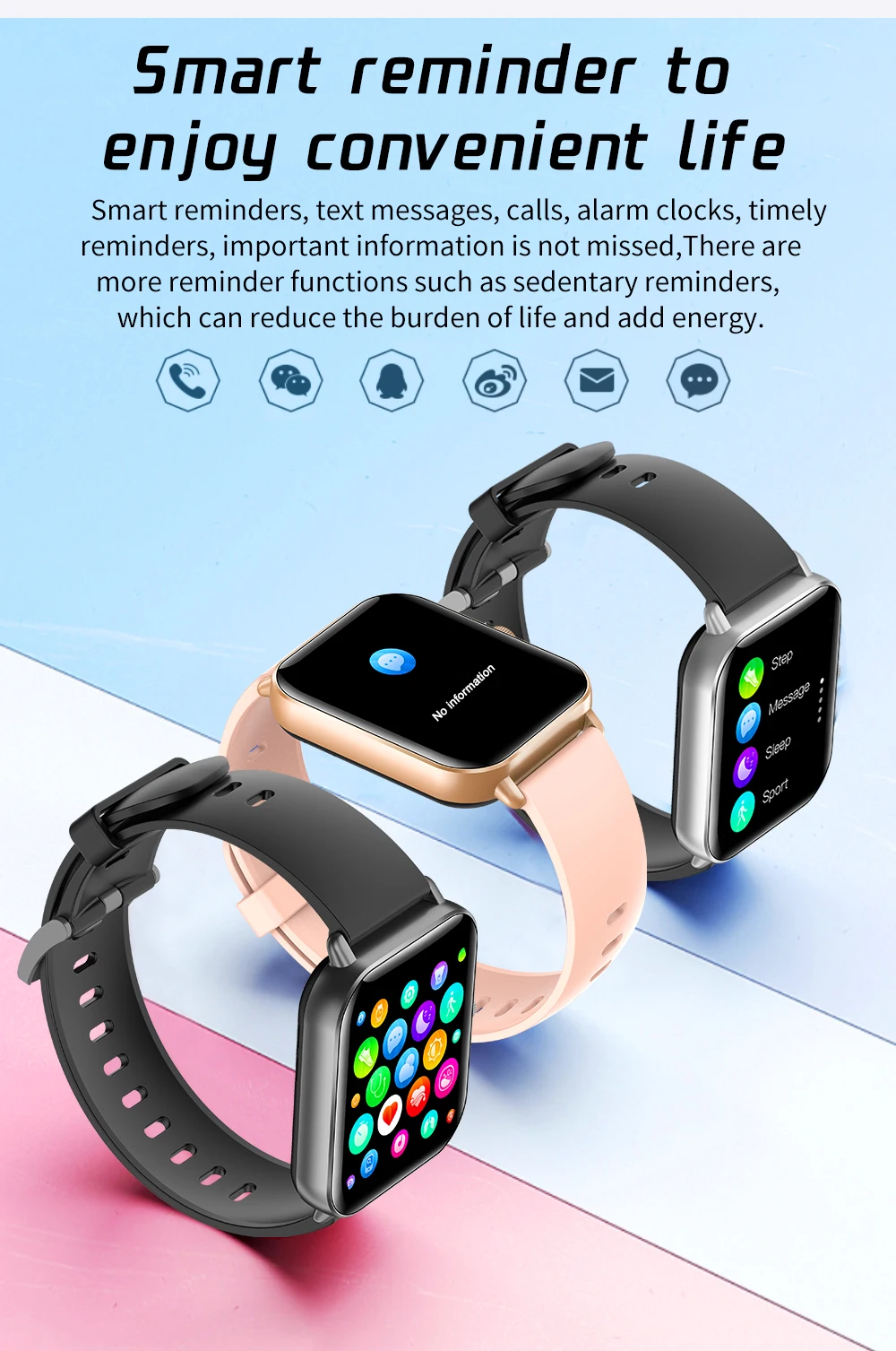 New Smart Watch Women Men Answer The Phone Smartwatch Bluetooth Music Sport Waterproof Smart Bracelet RateBlood Pressure Monitor