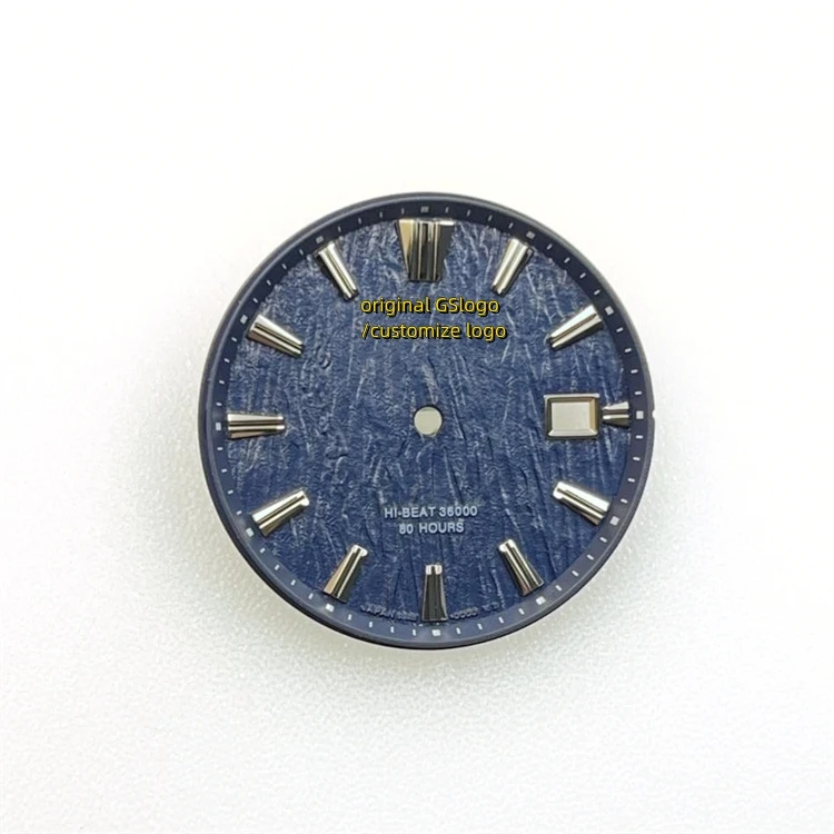 classic pattern no luminous NH35 dial seikomod with date mod kits 33.5mm luminous face watch customize with GS logo