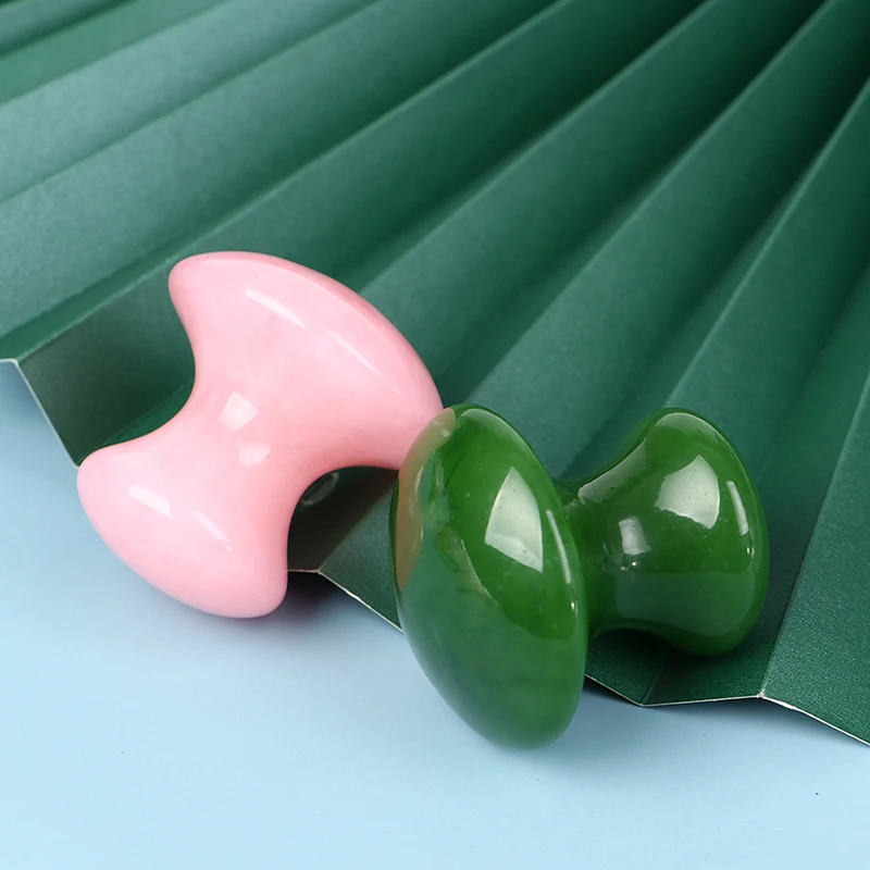 1PC New Mushroom Shape Jape Stone Gua Sha Massager Eye Face Jade Body Massage Tool Gua Sha Scraping Tool