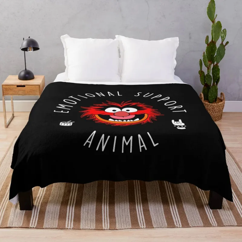 

Mup-pets Animal Em-otional Support Animal Drummer Throw Blanket