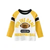 2025 Children's Clothing Autumn New Boys Bottoming Shirt Letters Rugby Print Cotton Kids T-shirt Baby Long Sleeve Tops Tees 4