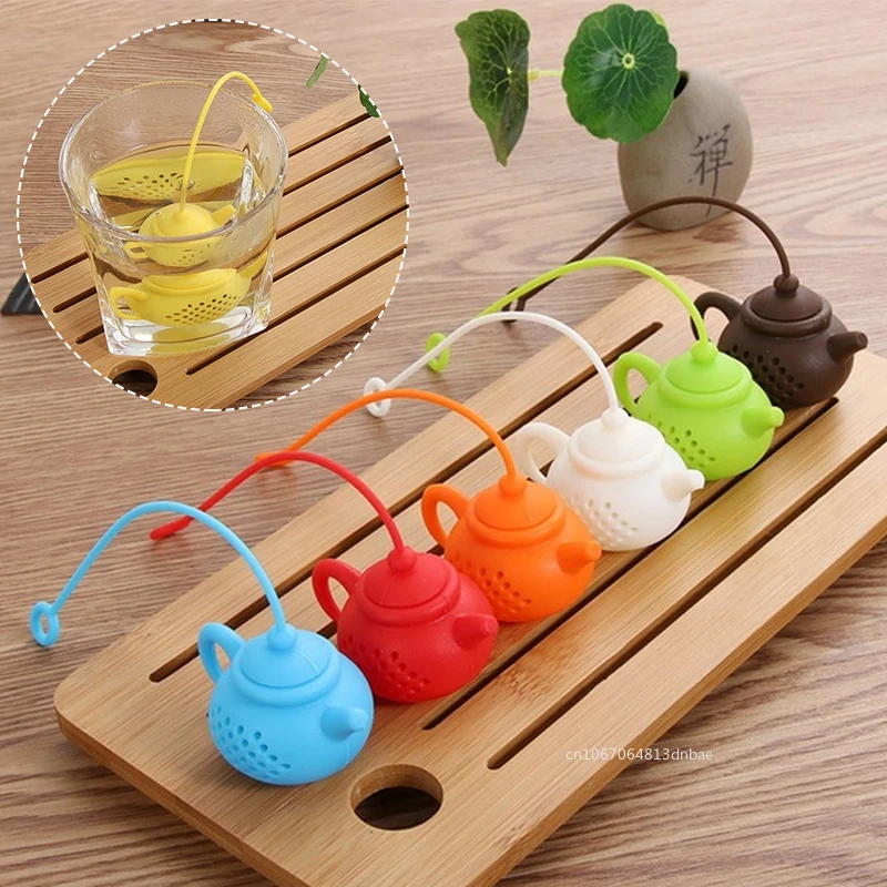 Silicone Teapot-shape Tea Infuser Repeatable Strainer Tea Bag Leaf Filter Diffuser Teaware Creative Gadget Teapot Accessories tea infuser tea strainer tea filter