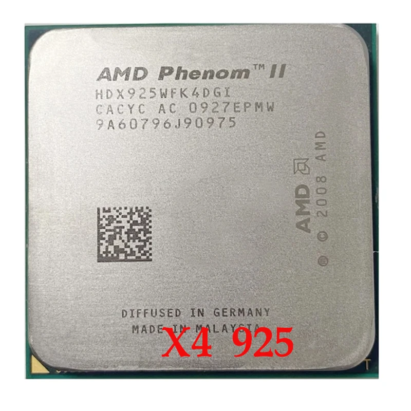 AMD Phenom II X4 925 95W 2.8 GHz Quad-Core CPU Processor HDX925WFK4DGI/HDX925WFK4DGM Socket AM3 latest processor