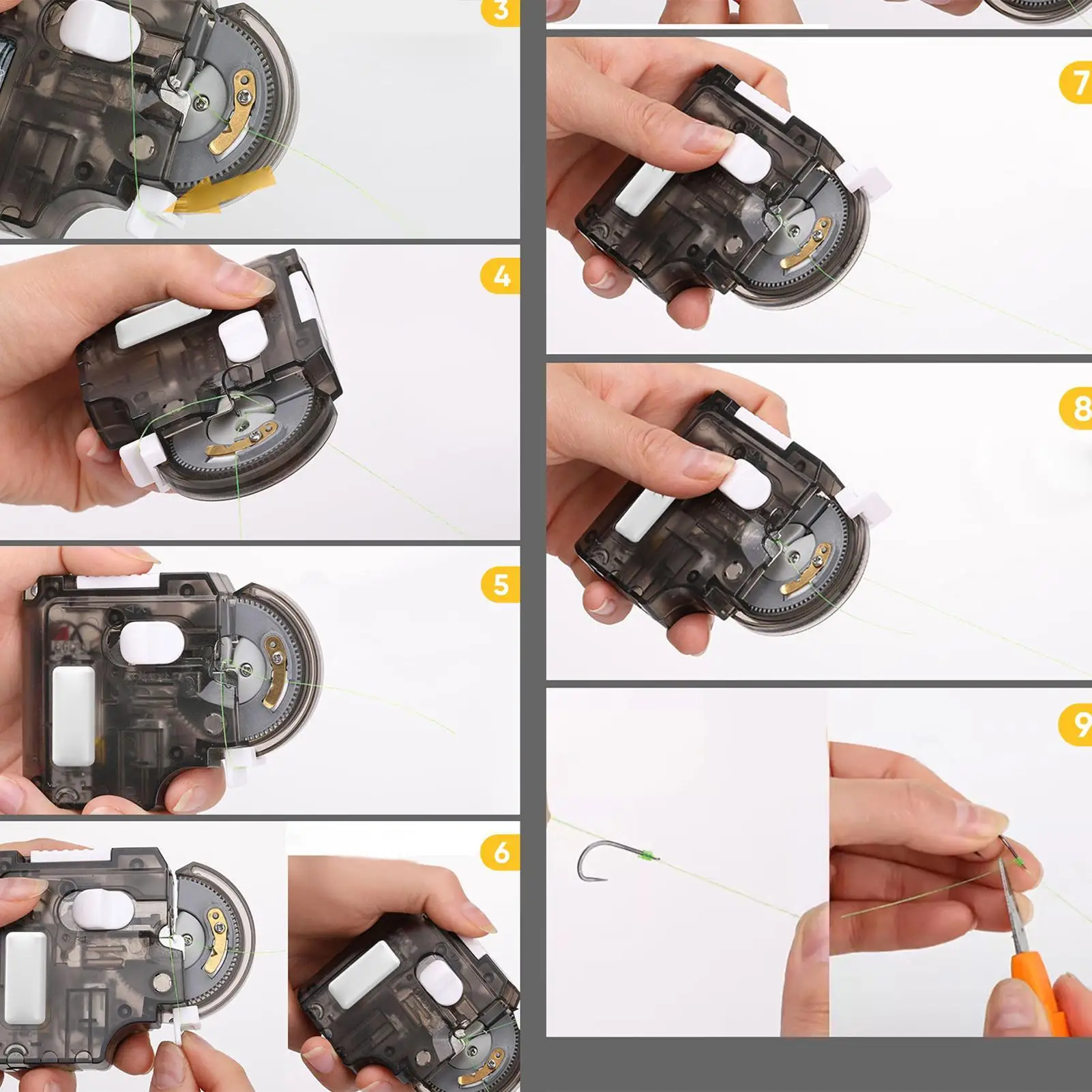 Electric Fish Knot Tying Tool Automatic Electric Knotter Device Fishing Bobbin Knotter For Rivers Black Pits Reservoirs