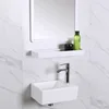 Small Size Mini Tabletop Basin Washbasin Wall Mounted Washbasin Small Wall Mounted Basin Extremely Narrow and Slender 5