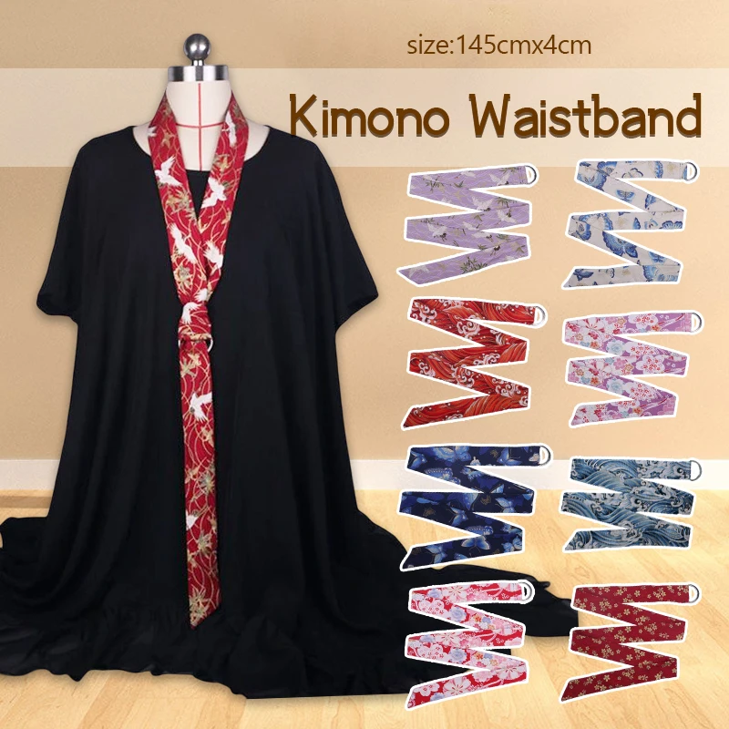 Chinese Style Hanfu Belts Vintage Japanese Style Kimono Corset Waist Obi Dress Waistband Yukata Sash Tie Straps Accessories