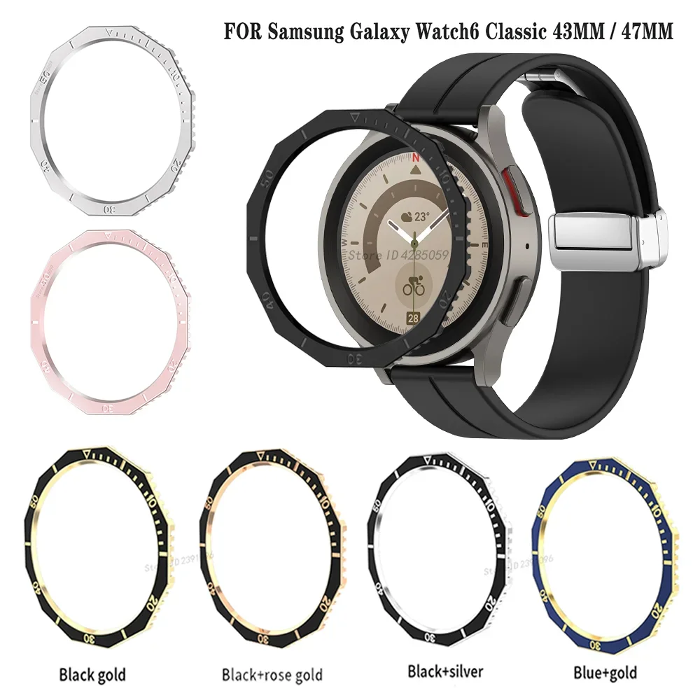 Stylish Scale Circle Bezel Ring for Smartwatch - Elegant Time Indicator Accessory