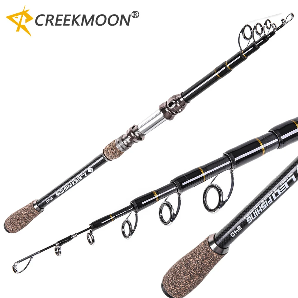 Telescopic Carbon Fiber Sea Fishing Lure Rod 2.1m 2.4m 1.8m Long