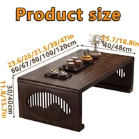 Japanese Floor Table - Folding Tatami Tea Table|Solid Wood Low Table|Smooth Edges Small Wooden Table,Foldable Coffee Table, Sofa 2