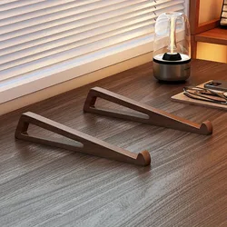 Compact Ergonomic Wooden Laptop Stand with Adjustable Angle and Cooling Ventilation Design (2pcs set)