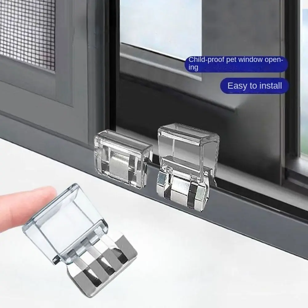 Aluminum Alloy Window Lock Buckle New Plastic Fixed Limiter Lock Buckle Child Safety Window Fixed Limiter Hardware window lock
