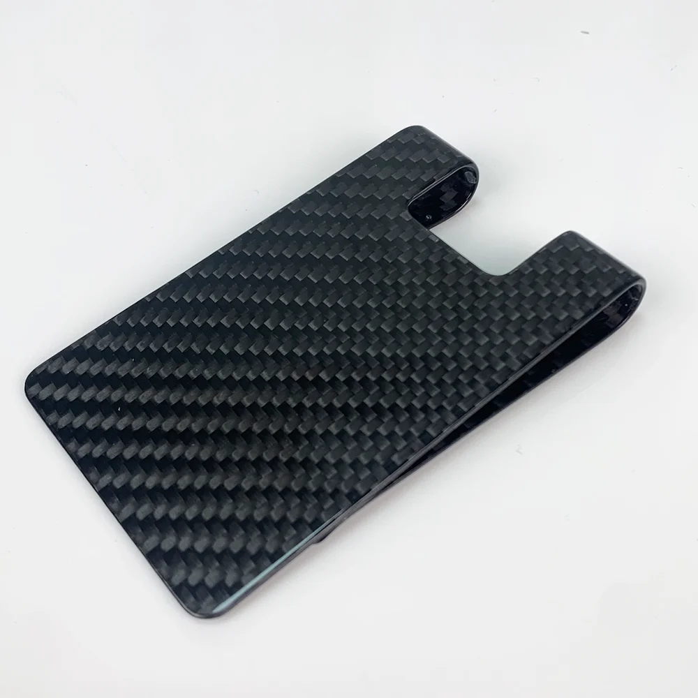 Credit card holder carbon fiber wallet metal money clip matte twill carbon fiber money clip
