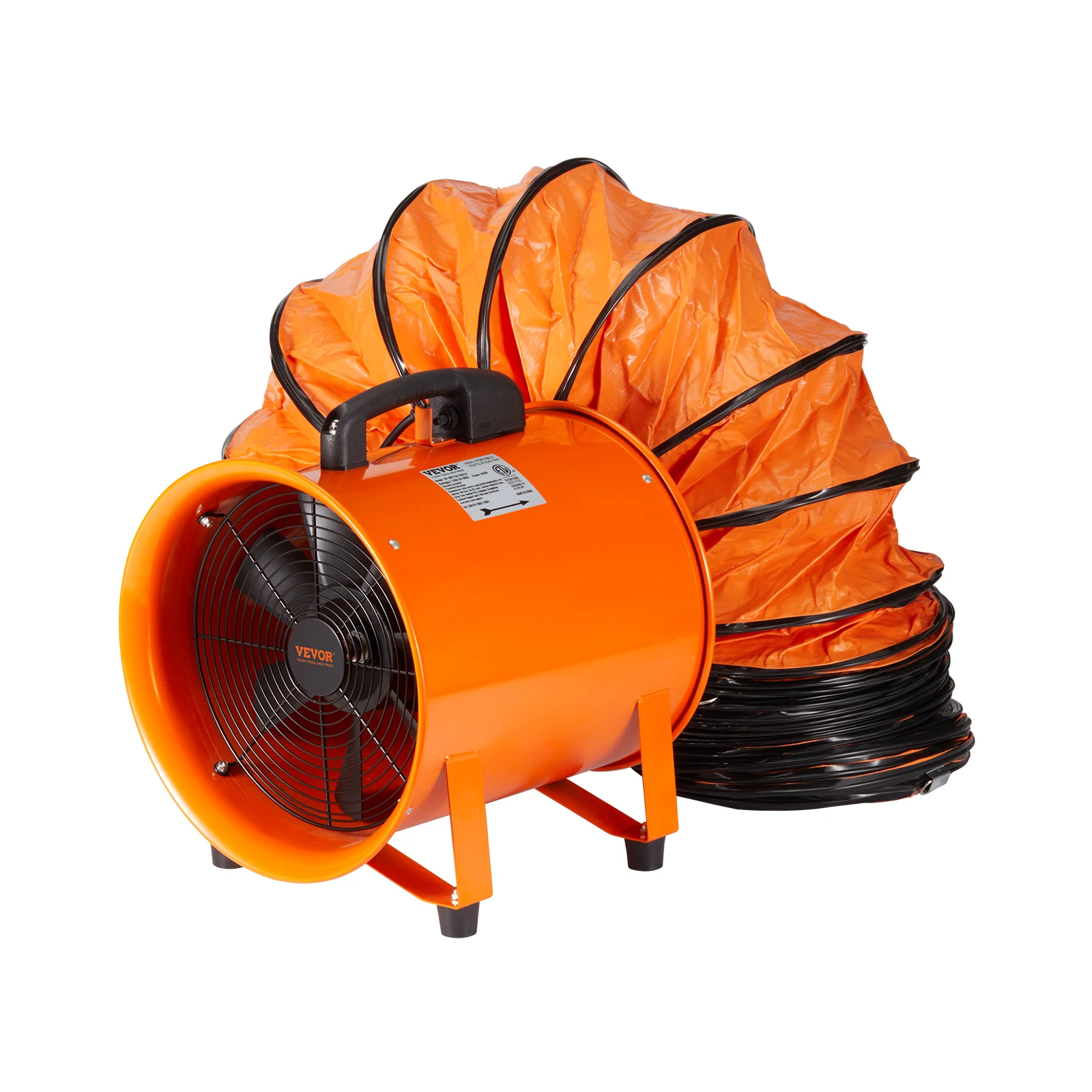 Ventilateur d'extraction SucceBuy 8 pouces, ventilateur de ventilation industriel avec tuyau de ventilation en PVC de 10 m/5 m, souffleur portable de 145 W pour la maison 1