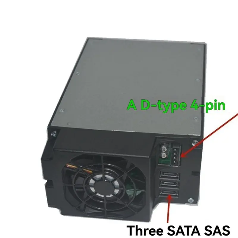 【선물】핫스왑 가능한 하드 디스크 케이지(섀시 2개 포함) 광학 드라이브 확장 3개 3.5인치 HDD 백플레인 팬 포함