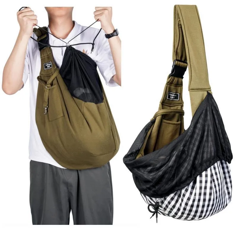 Mesh Breathable Portable Pet Outdoor Bag Outdoor Cat and Dog Shoulder Bag Comfortable Sling Handbag Cat and Dog Accessories
