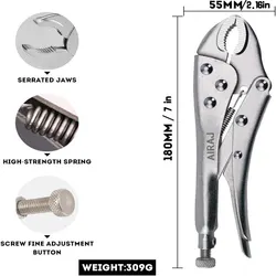 Multifunctional Professional Carbon Steel Pliers with Anti-Slip Grip (Circular mouth)