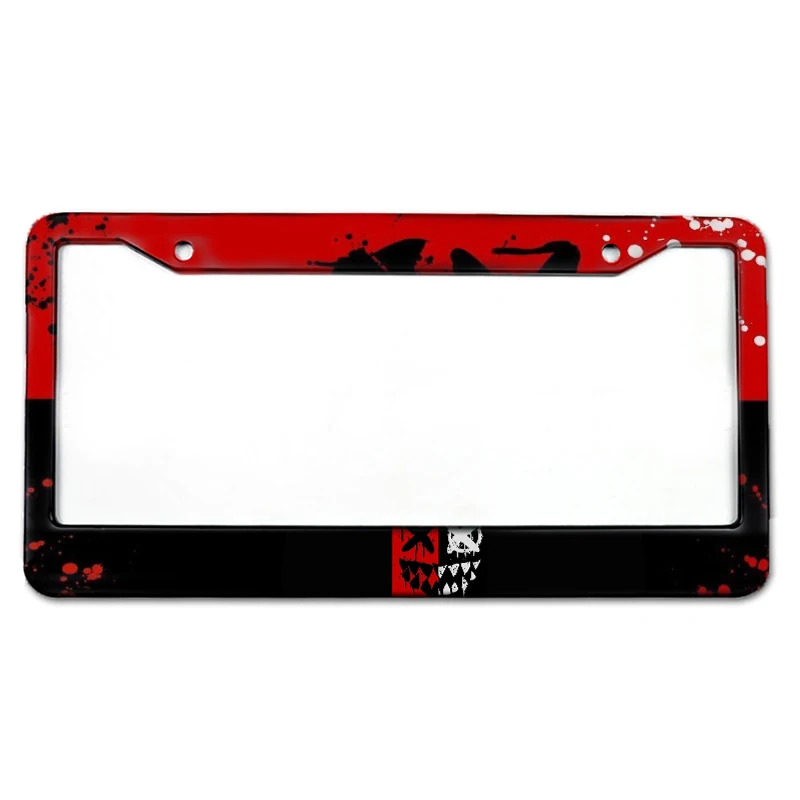 Sleek Chrome License Plate Frame - Universal Fit, Durable Black Finish