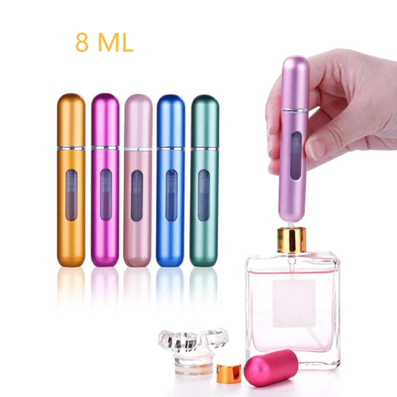 13 Pcs Portable 8ML Perfume Sub Bottle Aluminum Perfume Bottle Bottom Can Be Filled With Self Pump Sub Bottle