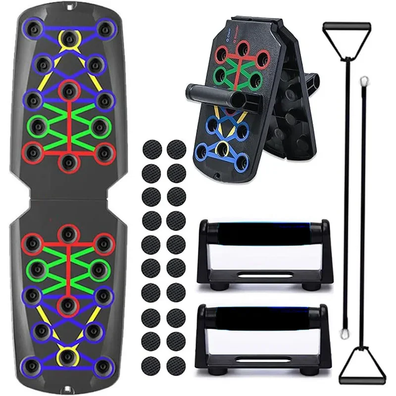 Push Up Board 21 in 1 Portable Folding Exercise Station Fitness Equipment Strength gym Training Equipment push up board