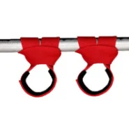 Enhanced Grip Workout Straps for Weightlifting and Fitness Training (Red)