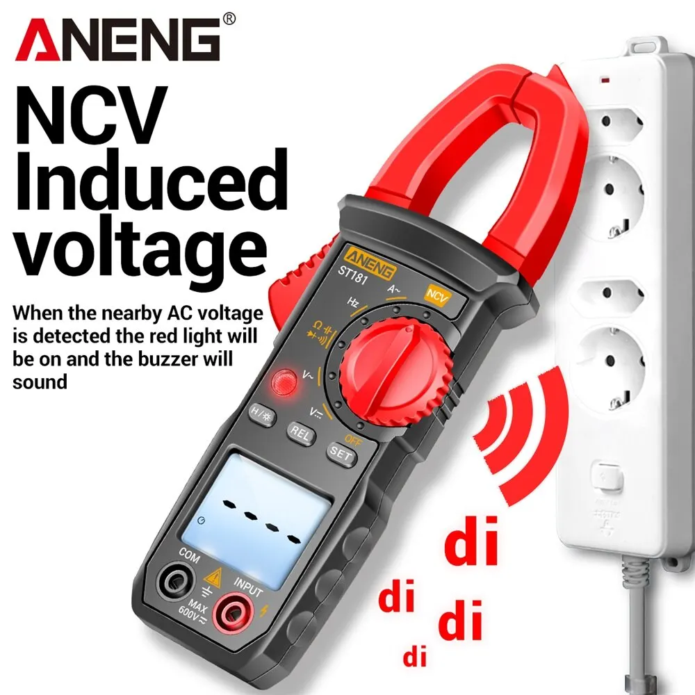 Clamp Meter Digital Multimeter 4000 Counts Current Ammeter Tester DC/AC Voltage Car Amp Hz Capacitance NCV Ohm Test For ANENG ST181 digital multimeter,clamp meter