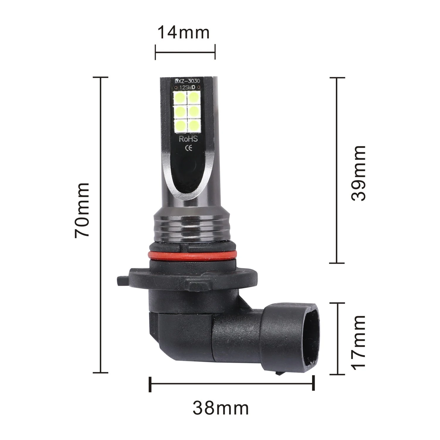 9005 HB3 9006 HB4 H8 H9 H1 H3 Led H11 Car 3030 LED Fog Headlight Bulbs 6000K White Auto Fog Lamp Day Running Light 2Pcs