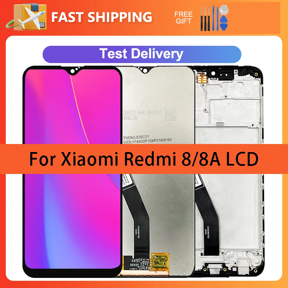 

6.22" High quality LCD For Xiaomi Redmi 8 8A Display Touch Screen Digitizer Assembly With Frame For MZB8458IN M1908C3IC LCD