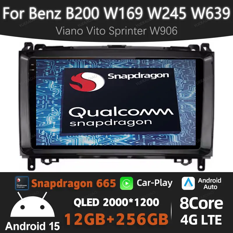 NVGOTEV Android 14 Car Radio per Mercedes-Benz A Classe W169/ B Classe W245/ Viano NVGOTEV Android 14 Car Radio per Mercedes-Benz A Classe W169/ B Classe W245/ Viano