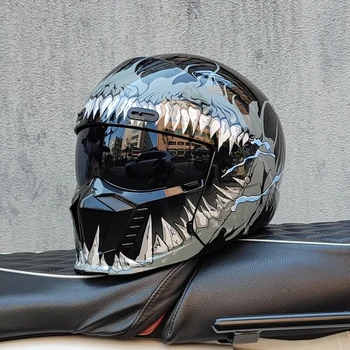 New Scorpion Retro Motorcycle Cascos Moto Locomotive Personality Multi-purpose Combination Helmet Half M L XL XXL XXXL