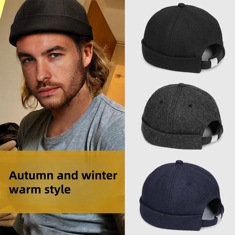Fashionable Skullies and Beanies for Men Women with Extra Large Head L&eacute;on same style Autumn and winter warm style