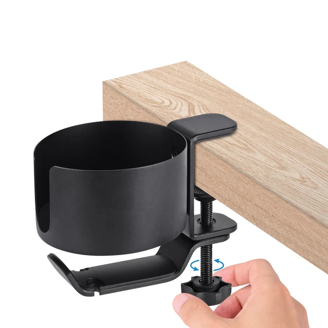 Desk Cup Holder with Headphone Hanger for Desk in Home, Anti-Spill Cup