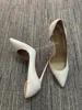 Sexy Woman Stiletto Heel Slip On Pump Shoes Pink White Blue Pointed Toe Spring Autumn Thin High Heel Single Shoes For Lady Girl 4