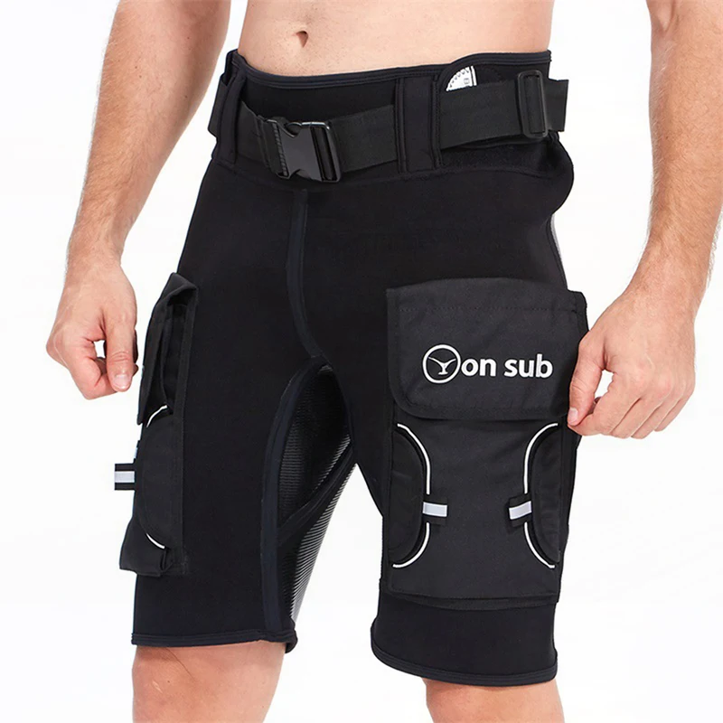 

New Men's Scuba Diving Shorts with Pocket 3mm Neoprene Tech Shorts Wetsuits Spearfishing Surfing Shorts Canoeing Kayaking Shorts