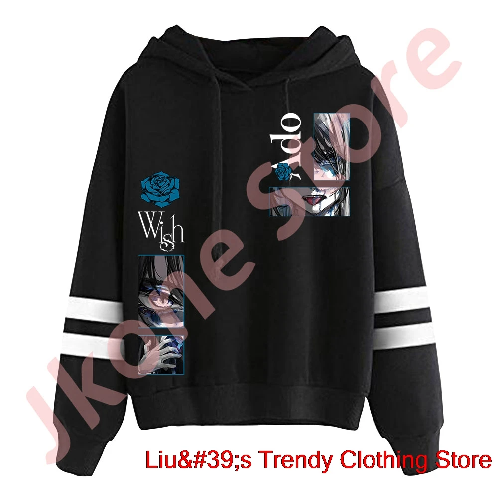 

Ado Wish World Tour Face Pullovers Singer New Logo Merch Unisex Fashion Casual Long Sleeve Sweatshirts Top