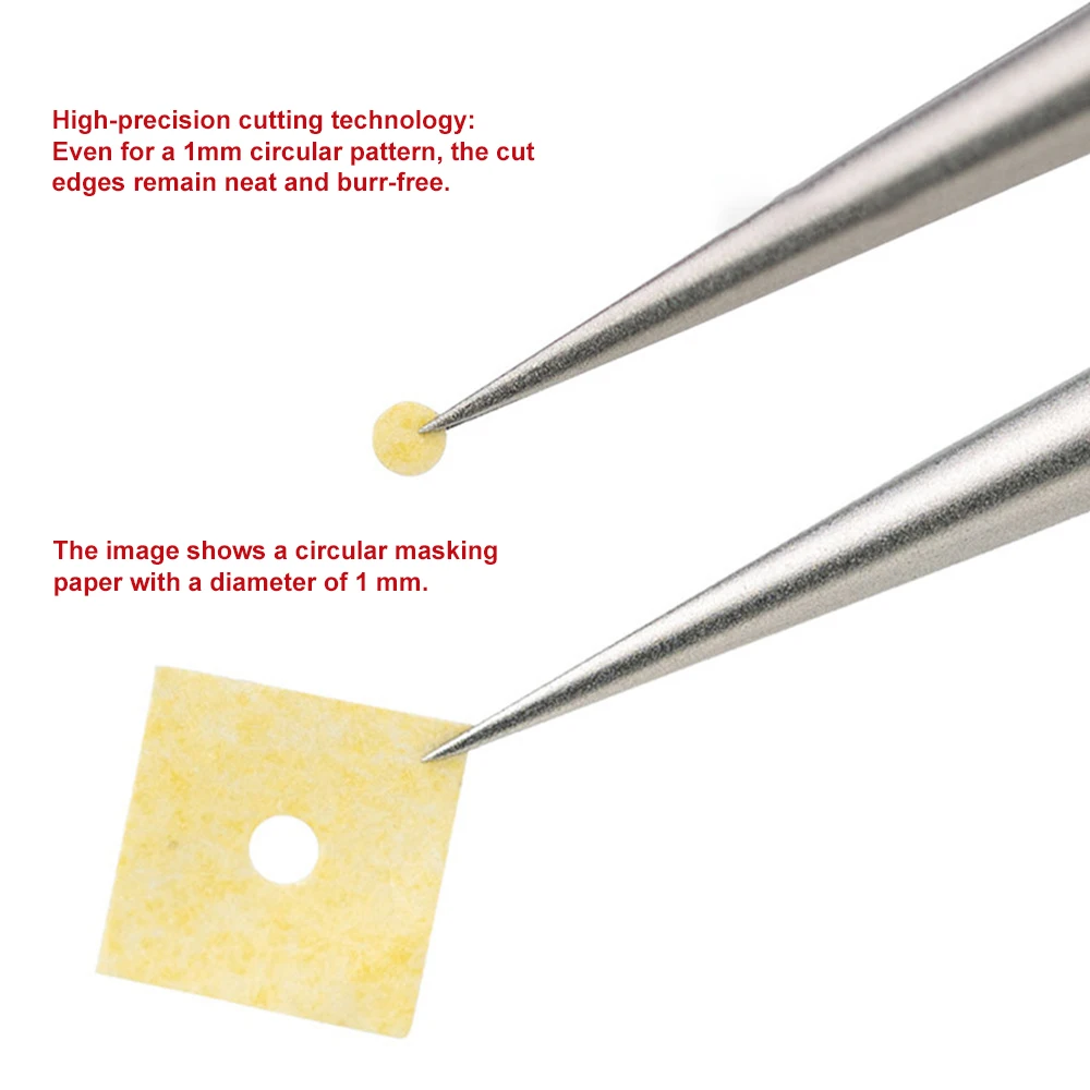 모델 스프레이 도구용 1-5mm 미리 절단된 원형 마스킹, 취미 DIY 원형 스팟 데칼 원형 마스킹 스티커(직경 1.0mm-5.0mm)