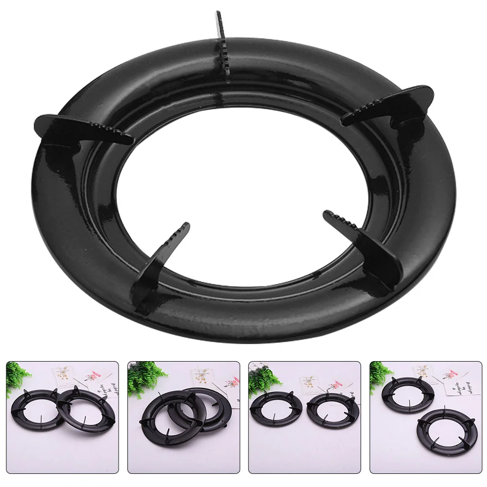 

3 Pcs Round Gas Bracket Iron Stove Pot Holders Daily Use Wok Wear Resistant Support Kitchen Supplies