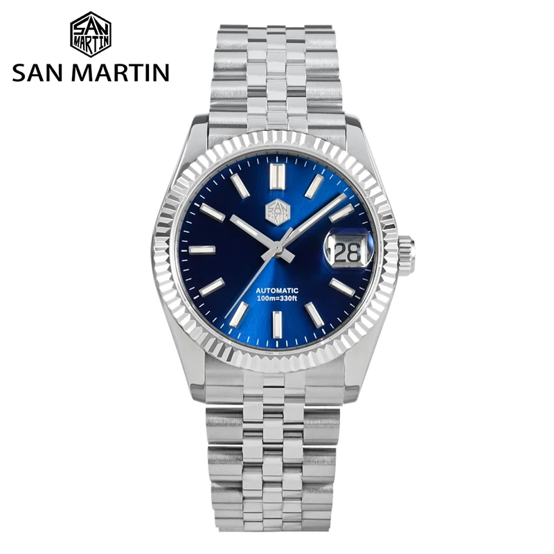 San Martin New Men Dress Watch 36.5mm Classic Business Luxury Automatic Mechanical Fashion Couples Watches Sapphire 10ATM BGW9 1