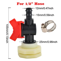 Durable PVC Rain Barrel Valve Kit with Hose Adapter for Water Collection Systems (B)