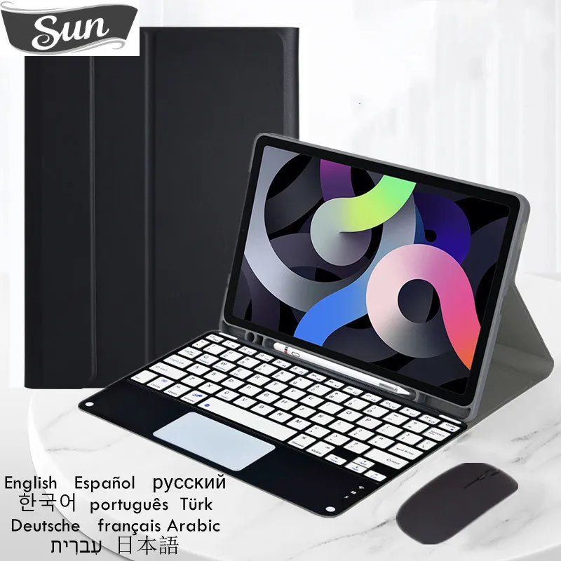 Per Samsung Galaxy Tab A8 Custodia Sm-X200 Sm-X205 Tastiera Trackpad Wireless Teclado Funda Per Galaxy Tab A8 10.5 Tablet Cover