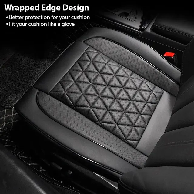 New Front Car Seat Cover PU Leather Cars Seat Cushion Automobiles Seat Protector Universal Car Chair Pad Mat Auto Accessories 2