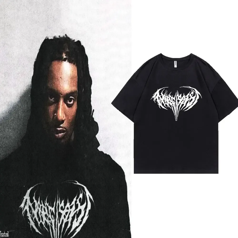 Rapper Playboi Carti Narcissist Print T Shirt Men Women Oversized 