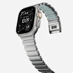 Elegant Zinc Alloy Metal Bracelet - 44mm 45mm 46mm 49mm (Titanium Luminous)