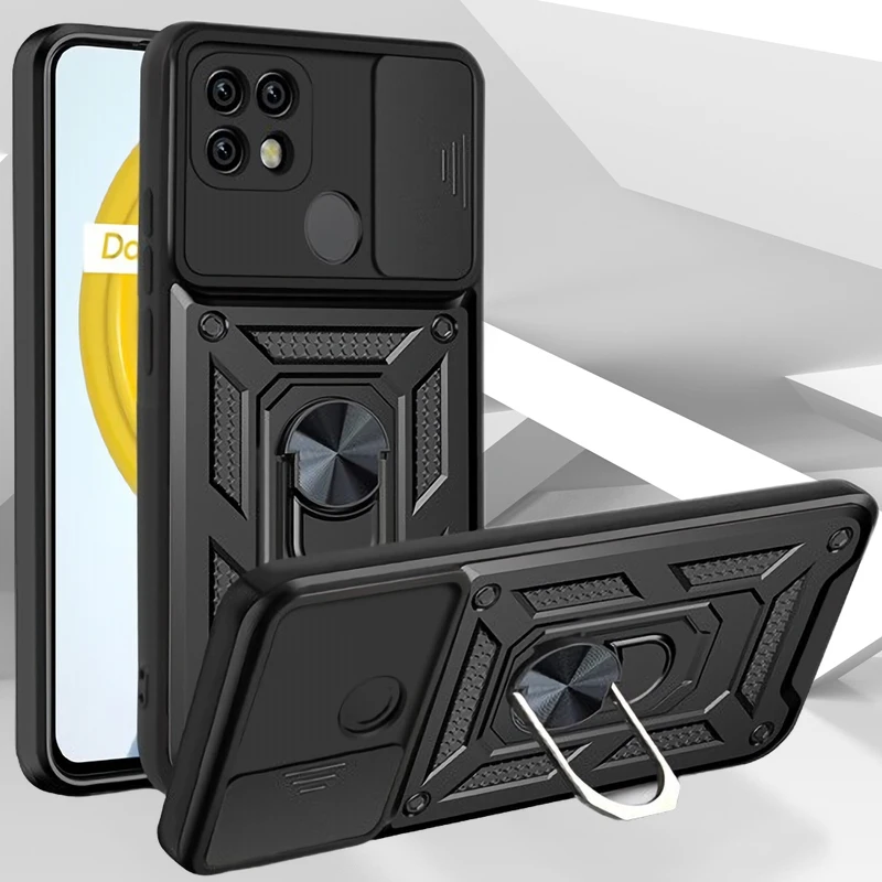 

Armor Shockproof Case For OPPO Realme 8 9 Pro Plus 8i 9i C35 C31 C25 C12 C20 C11 C21 C3 C21Y Cover Camera Lens Protection Fundas