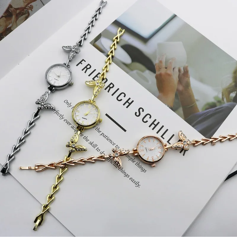 Women Luxury Gold Small Dial Bracelet Watches Stainless Steel Elegant Ladies Quartz Wristwatch Casual Female Clock