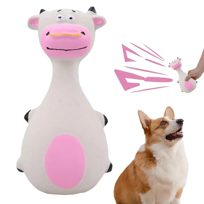 

Latex Dog Squeaky Toys Dog Chewing Toy Animal Bowling Shape Interactive Squeaky Puppy Toys For Pet Dog Training Playing Chewing