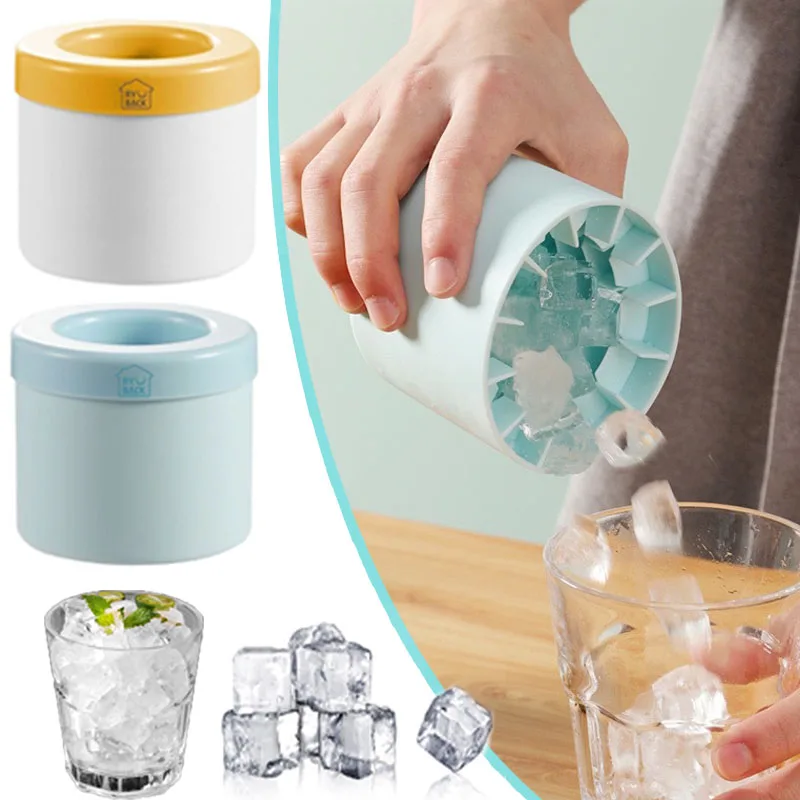SiliconeIceCubeMoldRoundIceBucketSummerHomemadeDIY