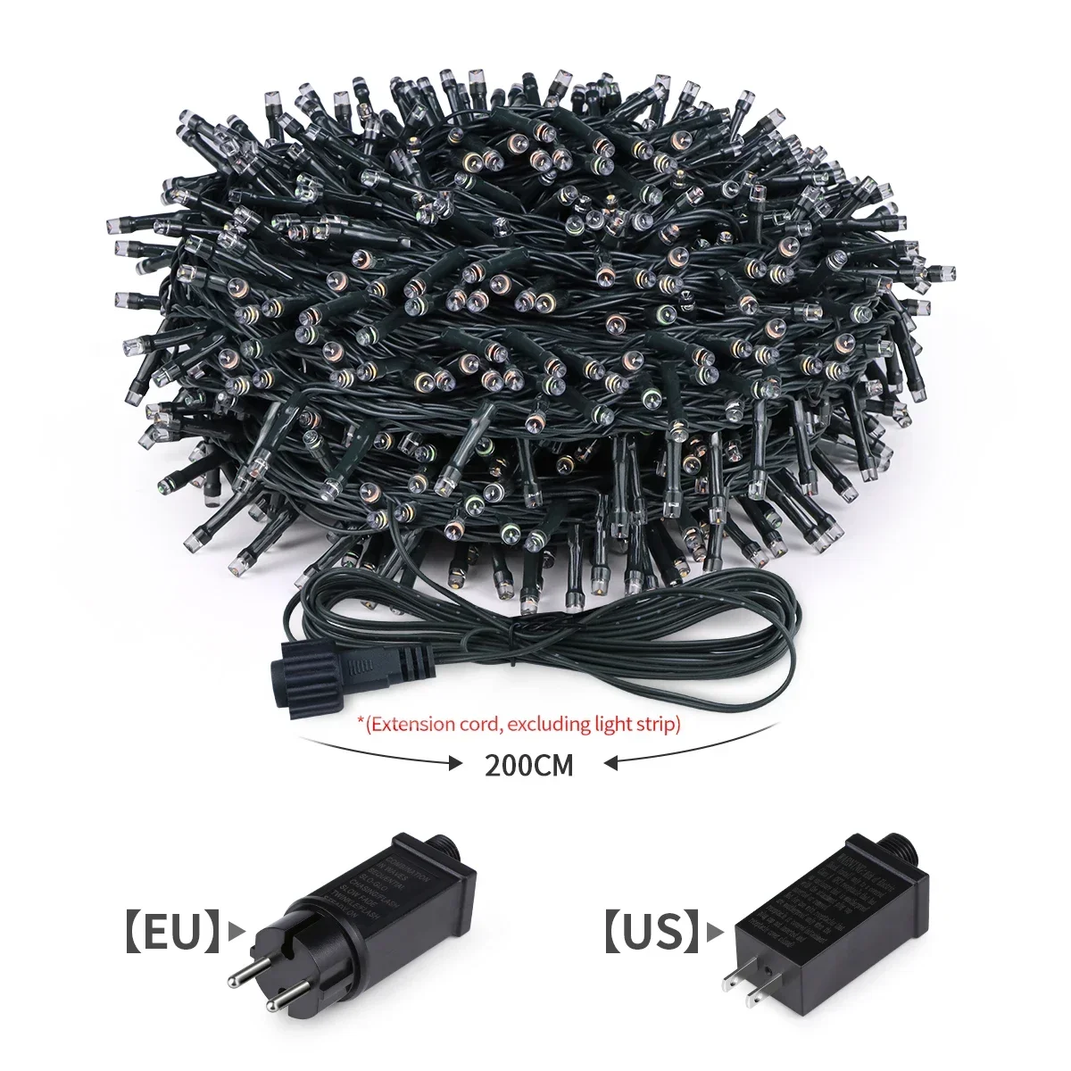 Multi-Color LED String Lights with 8 Modes for Outdoor & Holiday Decor