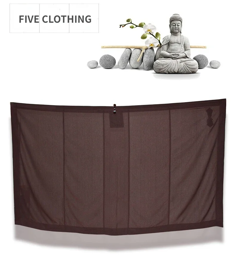 Chinese Traditional Monk Clothes for Temple Event Robes Ropa Lino Shaolin Five Clothing Long Robe Gowns Buddhist Meditation