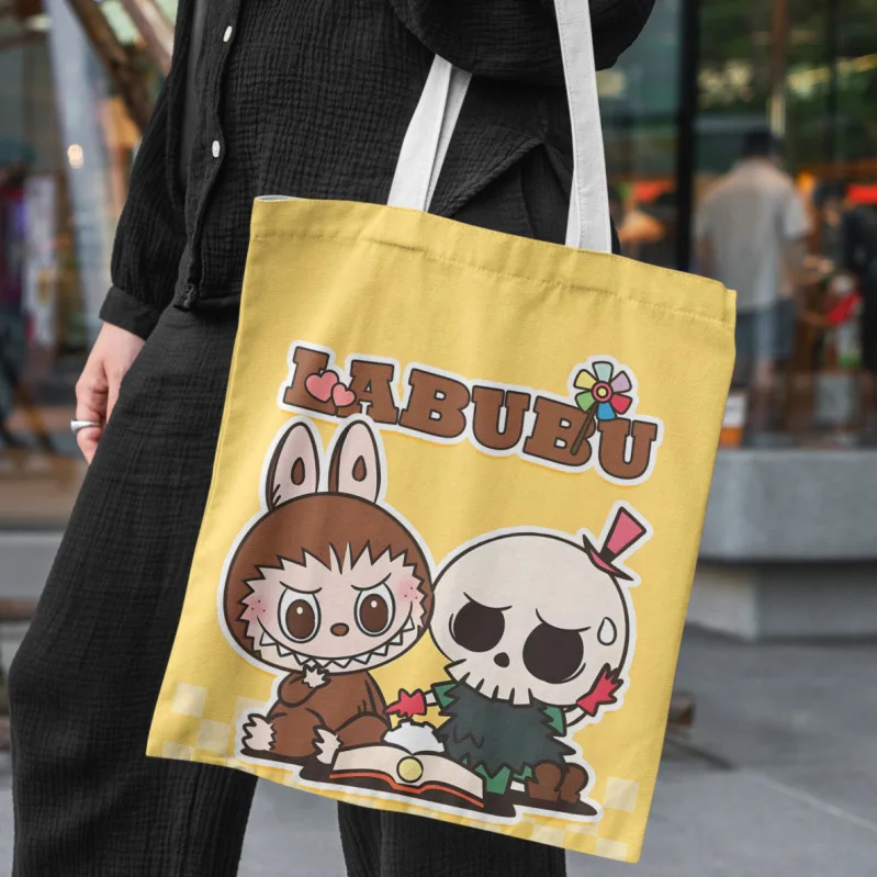 Labubu モンスターキャンバスバッグ女性のためのショッピング