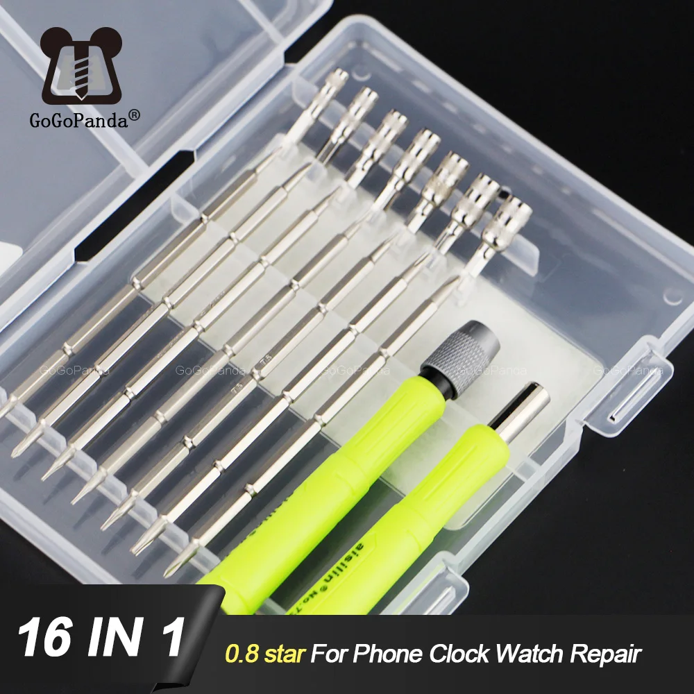 16 In 1 Cacciavite Magnetico Set Multi-Purpose Di Precisione Cacciavite Speciale 0.8 Stella Per Il Telefono Orologio Di Riparazione Della Vigilanza